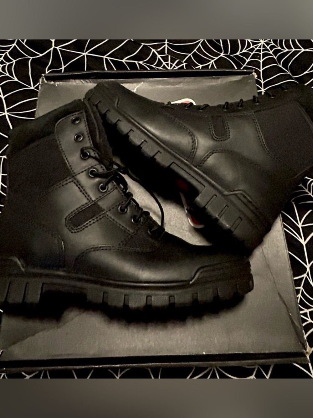 Black Men's Tactical Combat Boots - Unbranded